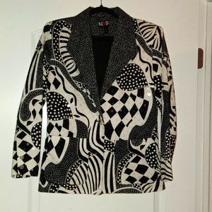 Stunning black and White Redd Mean Blazer